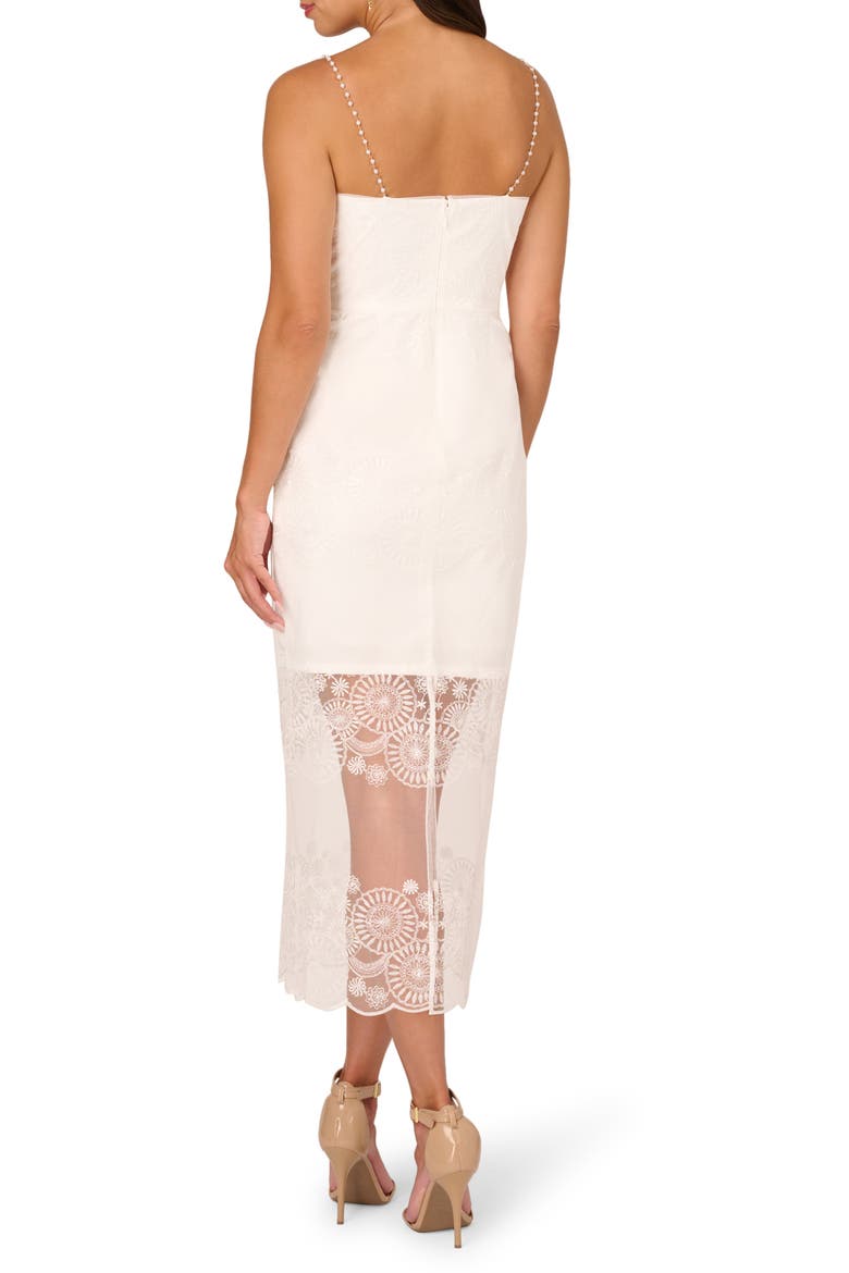 Embroidered Sequin Column Dress, Alternate, color, IVORY