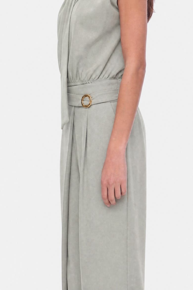 Accessory Detail Straight Leg Trousers, Alternate, color, Mint Green