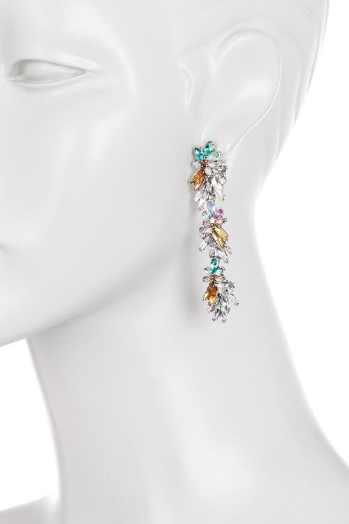 Eye Candy Los Angeles Cascading Color Dangle Earrings In Multi