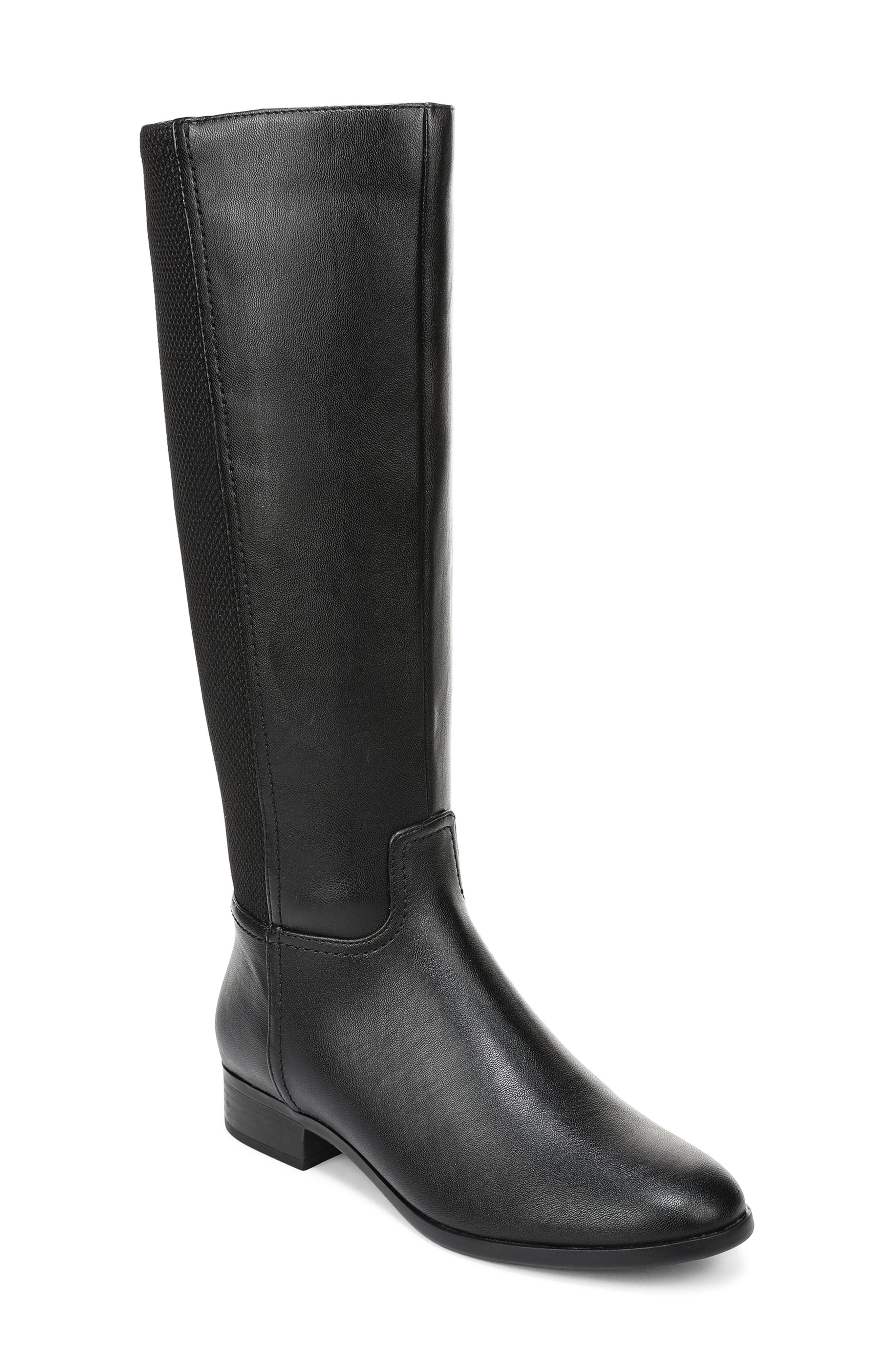 Sarah Knee High Riding Boot, Main, color, BLACK