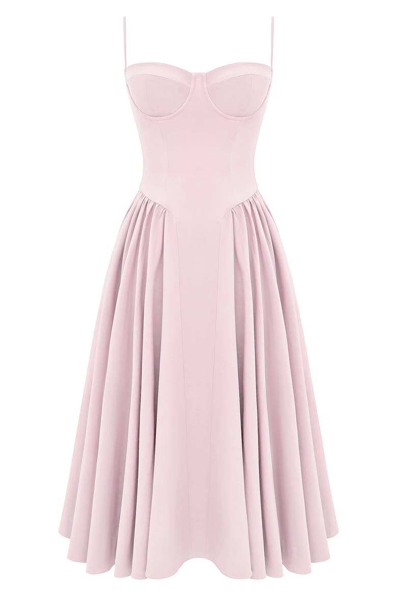 Samaria Corset Fit & Flare Dress, Alternate, color, PINK SALT