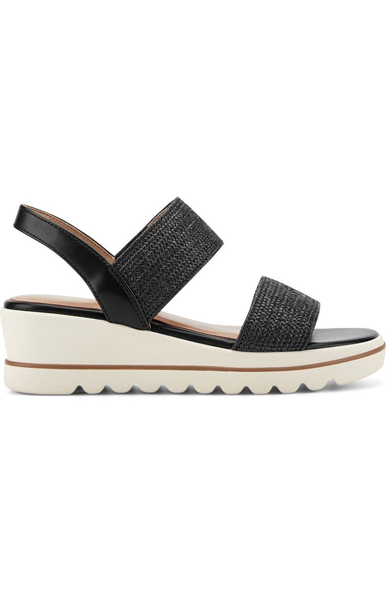Easy Spirit Sanna Wedge Sandal, Alternate, color, Black