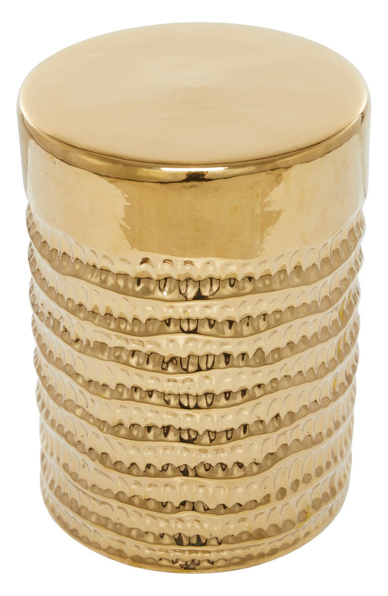GINGER BIRCH STUDIO Goldtone Ceramic Glam Accent Table, Alternate, color, 