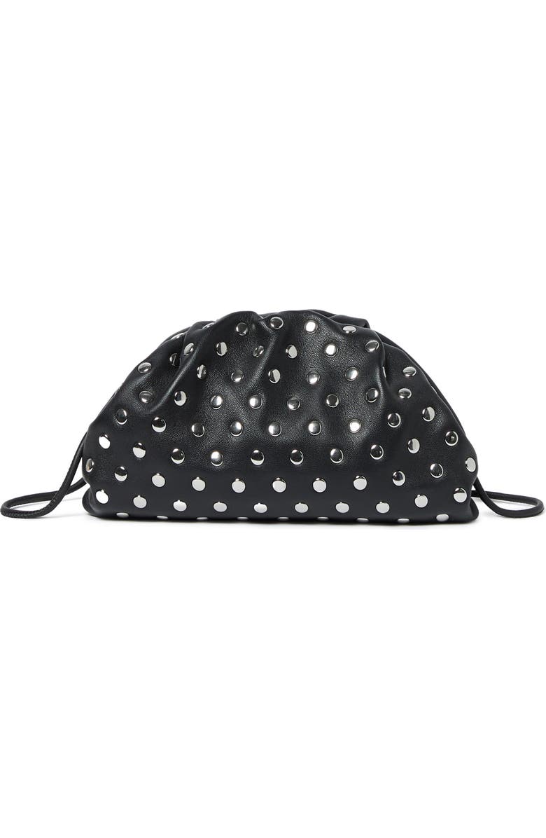 Loeffler Randall Bailey Half Moon Clutch, Main, color, Black/ Silver