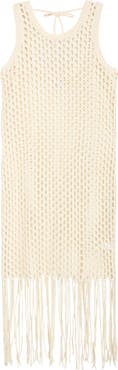 Nordstrom Fringe Open Stitch Cover-Up Dress