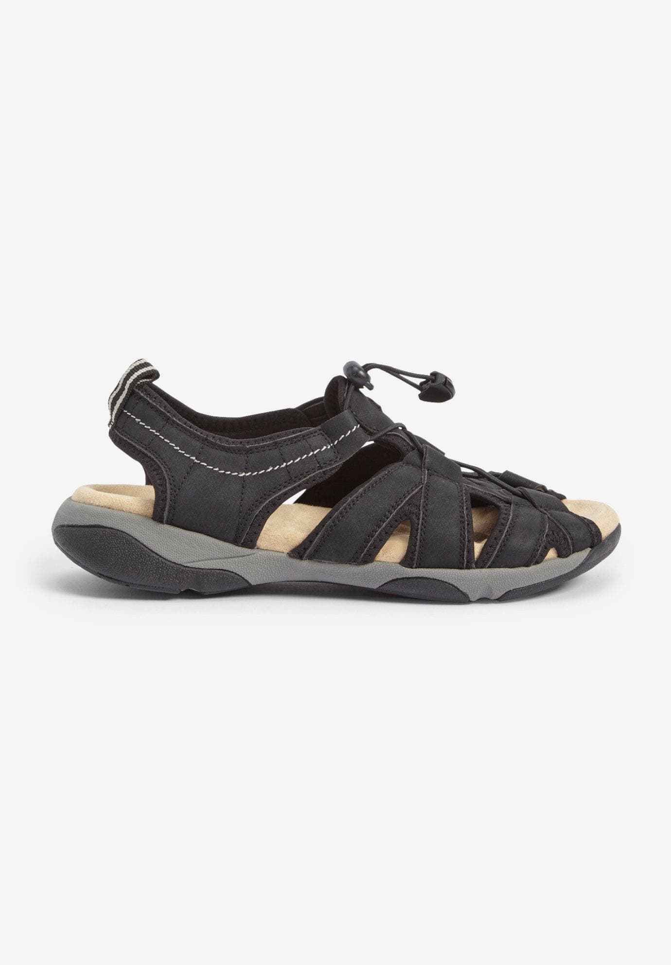 The Trek Sandal, Alternate, color, BLACK