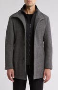 English Laundry Wool Blend Coat with Quilted Bib