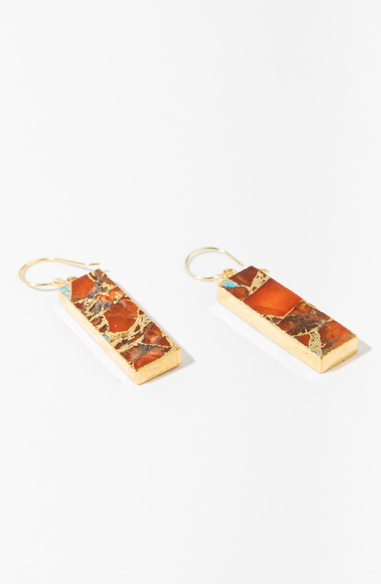 SAACHI Rectangle Gemstone Drop Earrings, Alternate, color, Multi