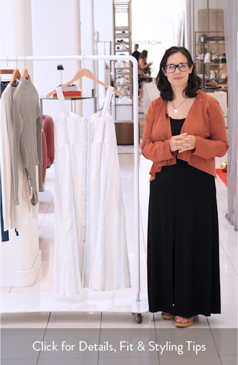 Stripe Cotton & Linen Shirtdress, sales video thumbnail