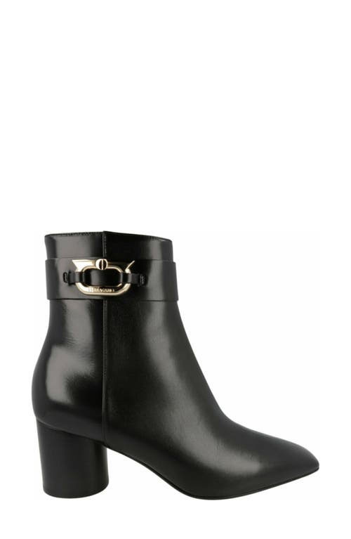 Ferragamo Placida Leather Bootie In Black