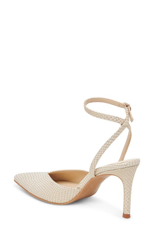 Dolce Vita Keisha Ankle Strap Pump In Champagne Snake Embossed