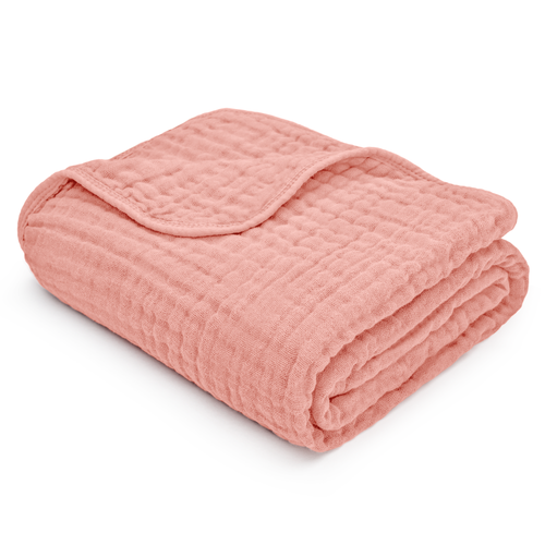 Comfy Cubs Baby Muslin Blanket In Pink