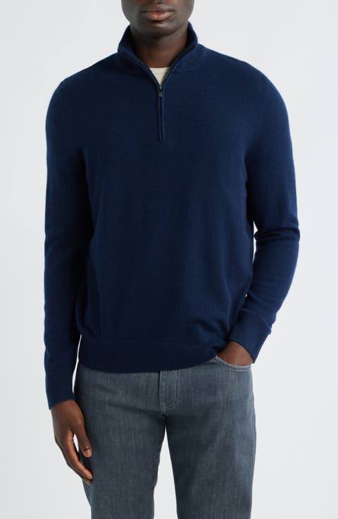 Quarter Zip Cashmere Sweater