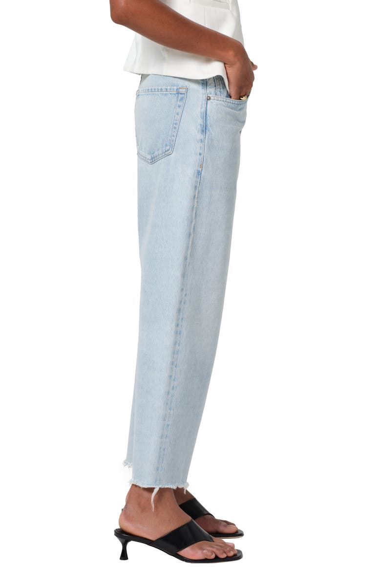 Ayla Raw Hem Crop Wide Leg Jeans, Alternate, color, SAILOR