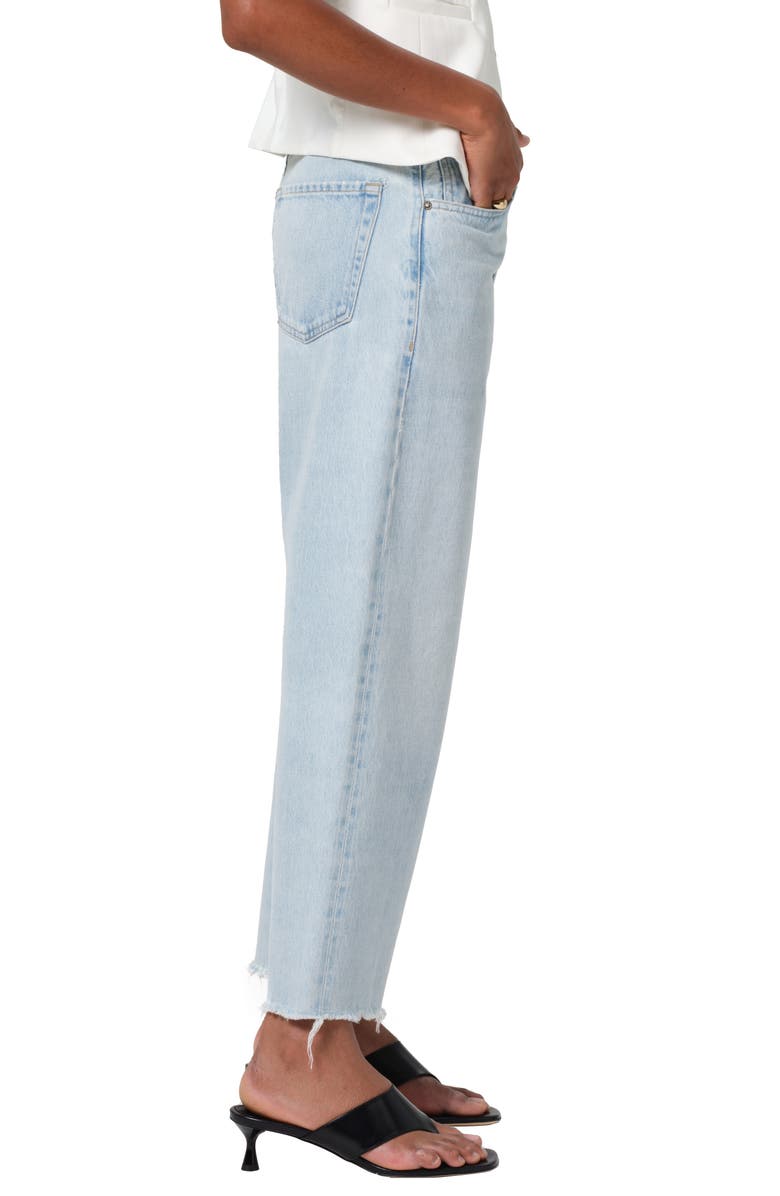 Citizens of Humanity Ayla Raw Hem Crop Wide Leg Jeans, Alternate, color, Sailor