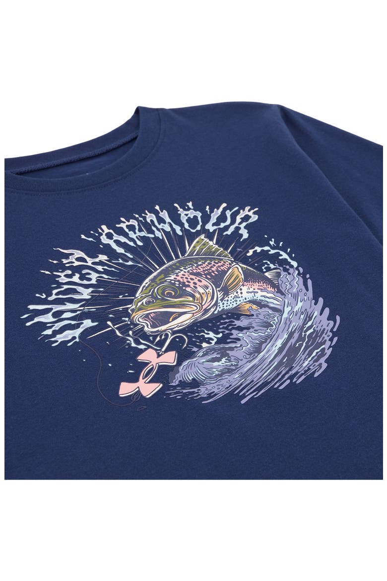 Kids' Trout Jump Graphic Tee, Alternate, color, BLACKOUT NAVY