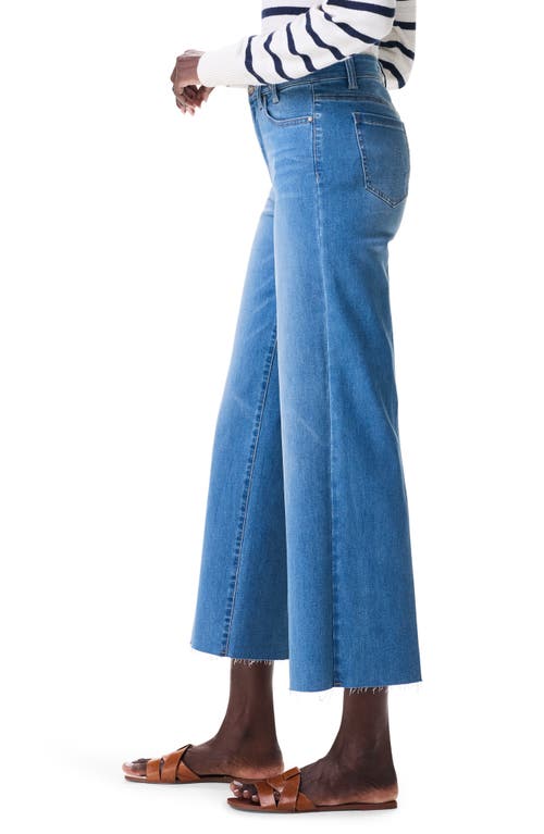 Nic + Zoe Nic+zoe Weekend Raw Hem Ankle Wide Leg Jeans In Blue