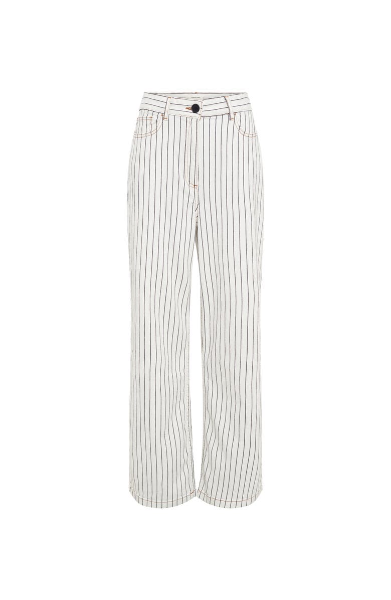 GERARD DAREL Amaliah Striped Wide Leg Jeans, Alternate, color, Ecru
