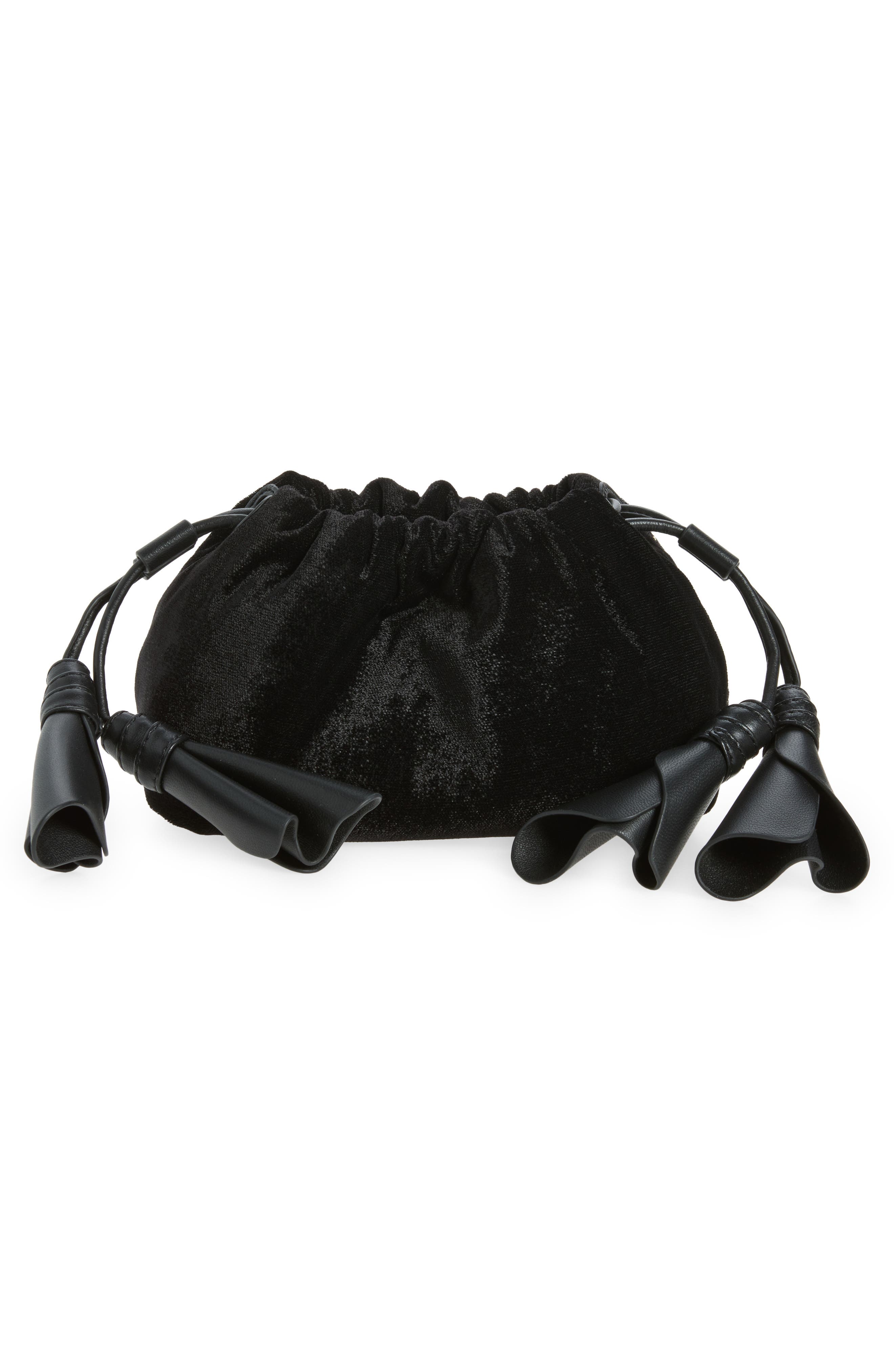 Small Cloud 91 Embroidered Peacock Clutch, Alternate, color, BLACK TONES