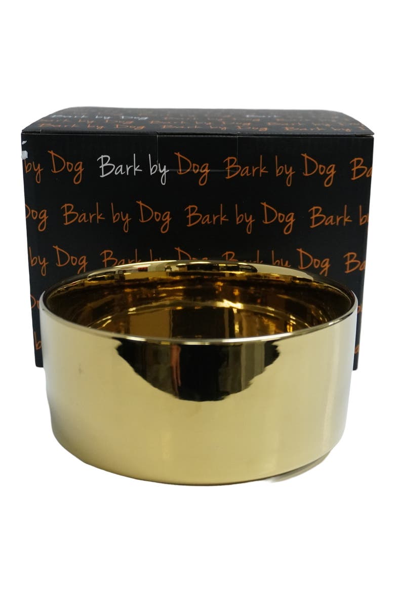 Luigi Luxe Dog Bowl, Alternate, color, GOLD