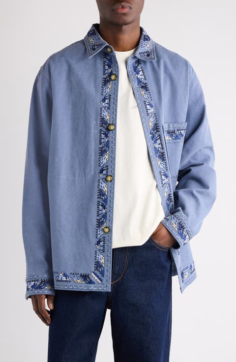 Rudy Embroidered Cotton Shirt Jacket