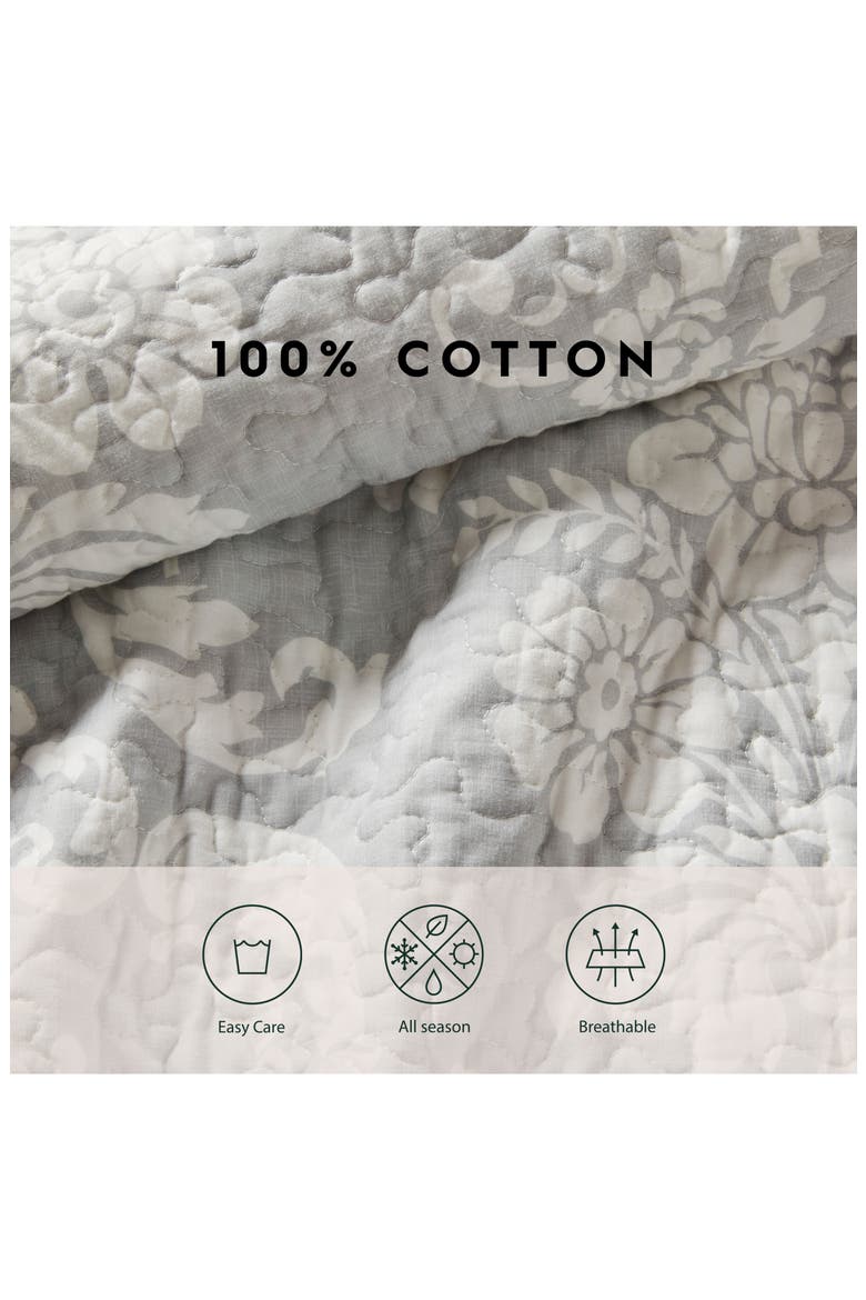 Venetia Twin Quilt & Sham Set, Alternate, color, GREY