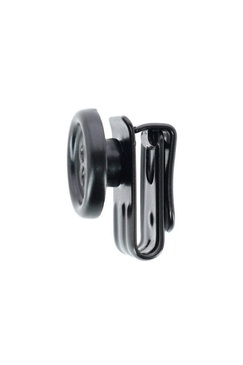 No Sew Moveable Button End Brace Clips, Alternate, color, Black
