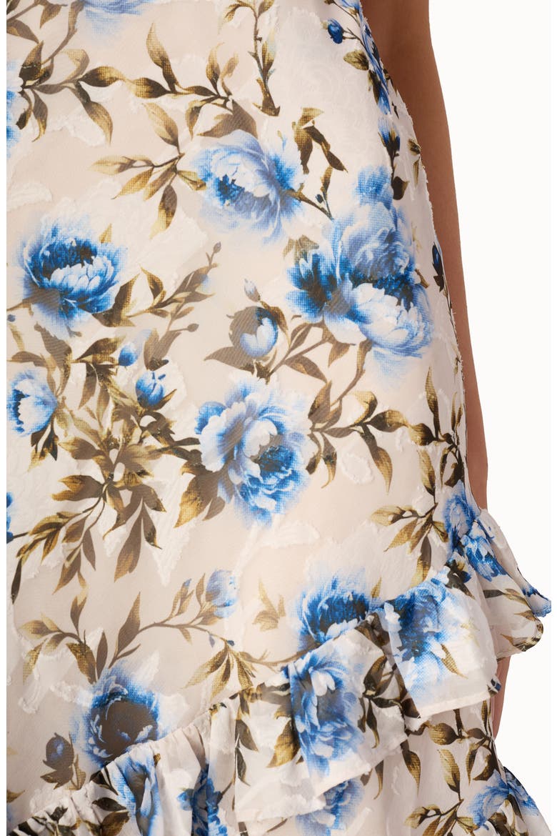 Elouisa Floral Burnout Ruffle Tiered Dress, Alternate, color, DAYDREAM