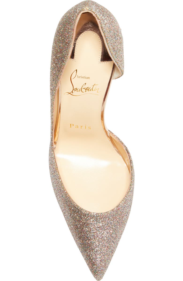 Christian Louboutin Iriza Half d'Orsay Glitter Pump, Alternate, color,