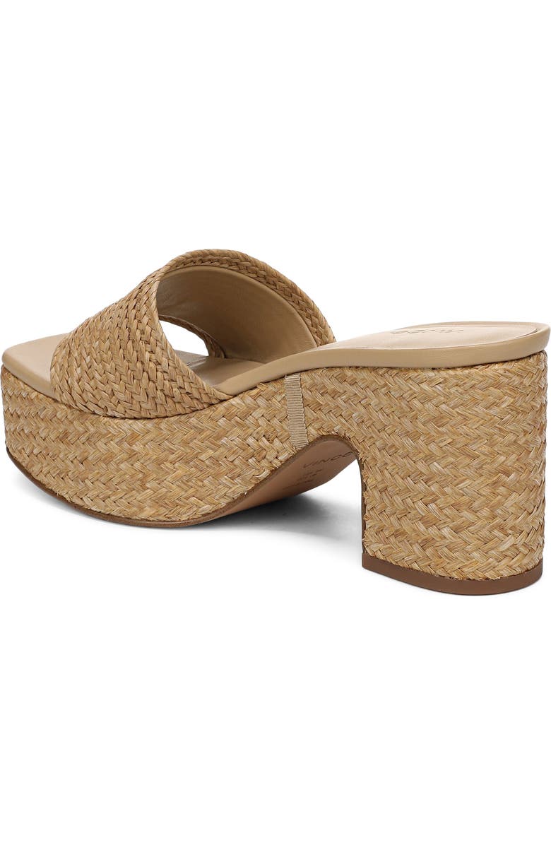 Vince Clarita Woven Platform Sandal, Alternate, color, Dark Wheat
