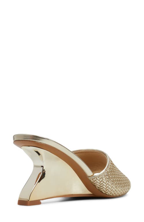 Shop Aldo Fiala Wedge Sandal In Gold