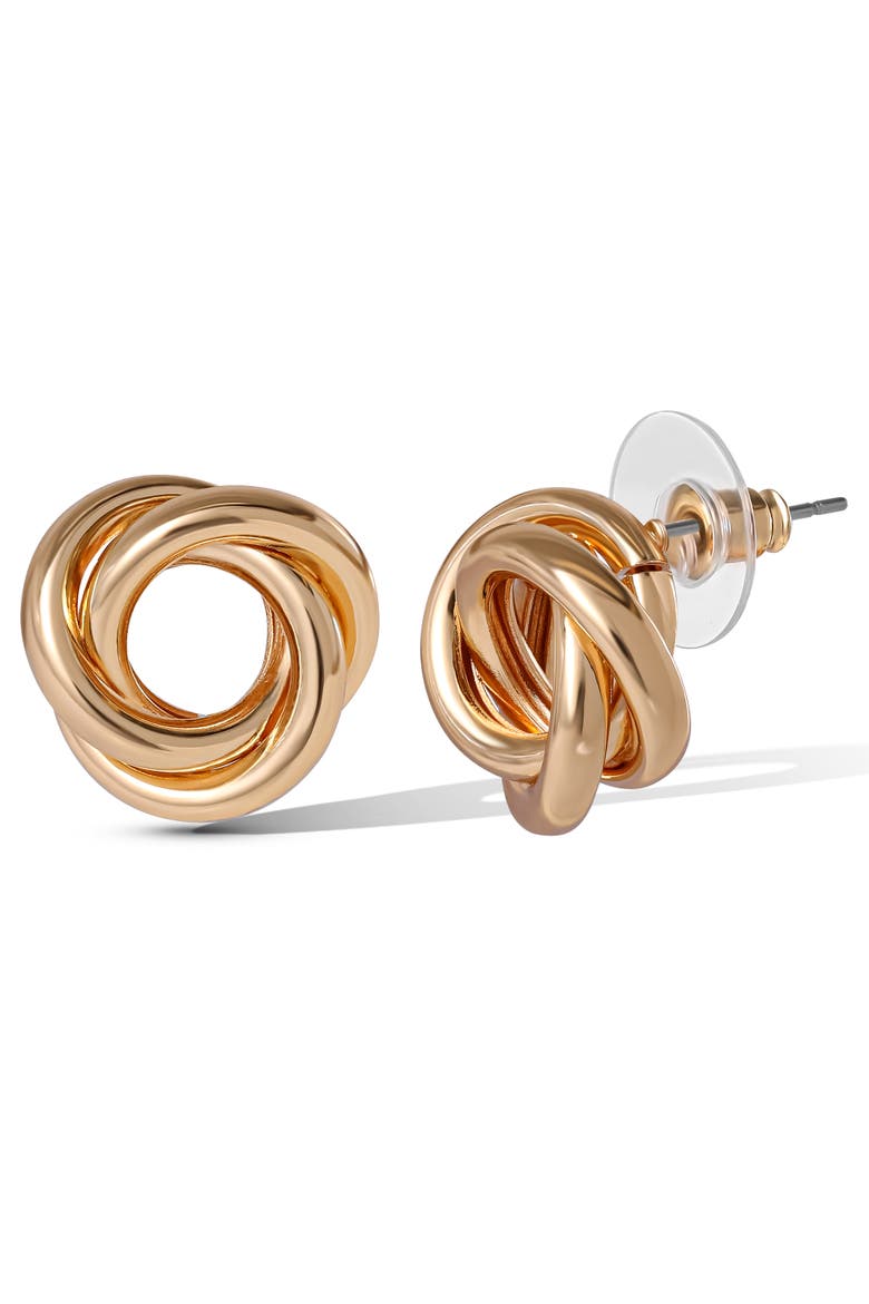 Mixed Shape Earring Set, Alternate, color, Gold