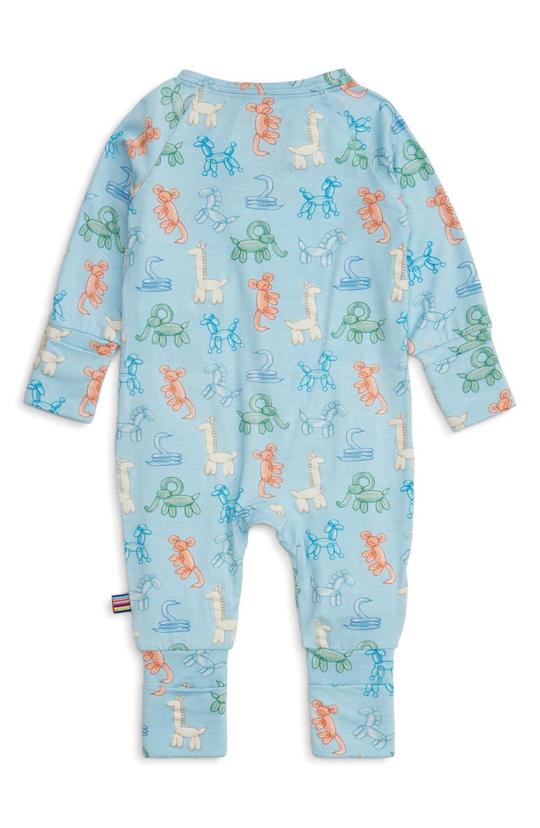 Magnetic Me Blue Party Animals Glow in the Dark Convertible Footie, Alternate, color, Blue Party Animals Glow In The