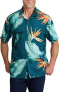 Tommy Bahama Garden of Hope & Courage Print Short Sleeve Silk Shirt