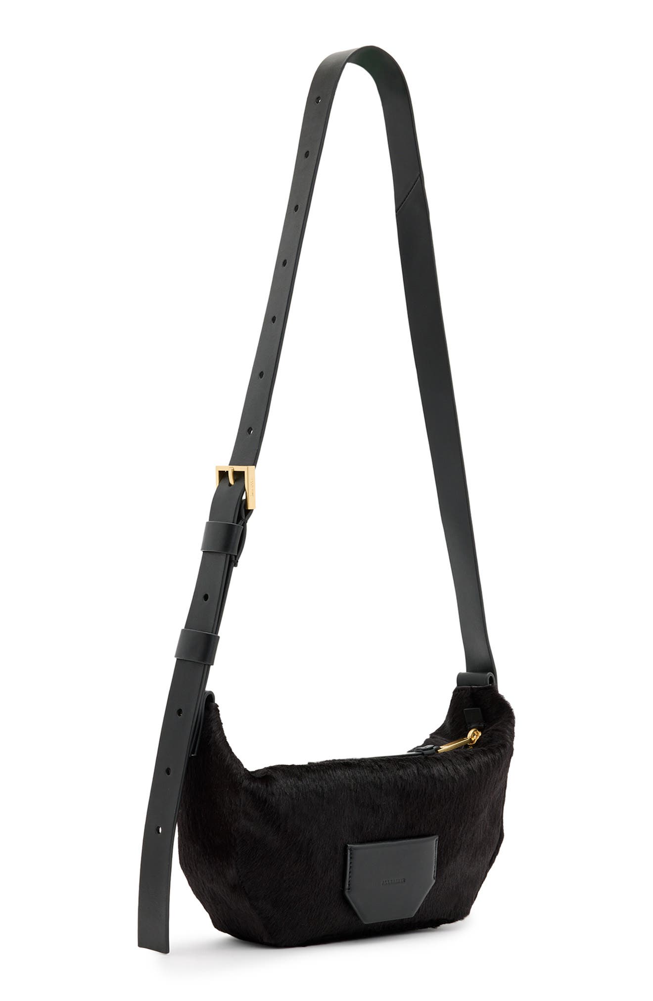 AllSaints Madea Luxury Genuine Calf Hair Crossbody Bag, Alternate, color, 