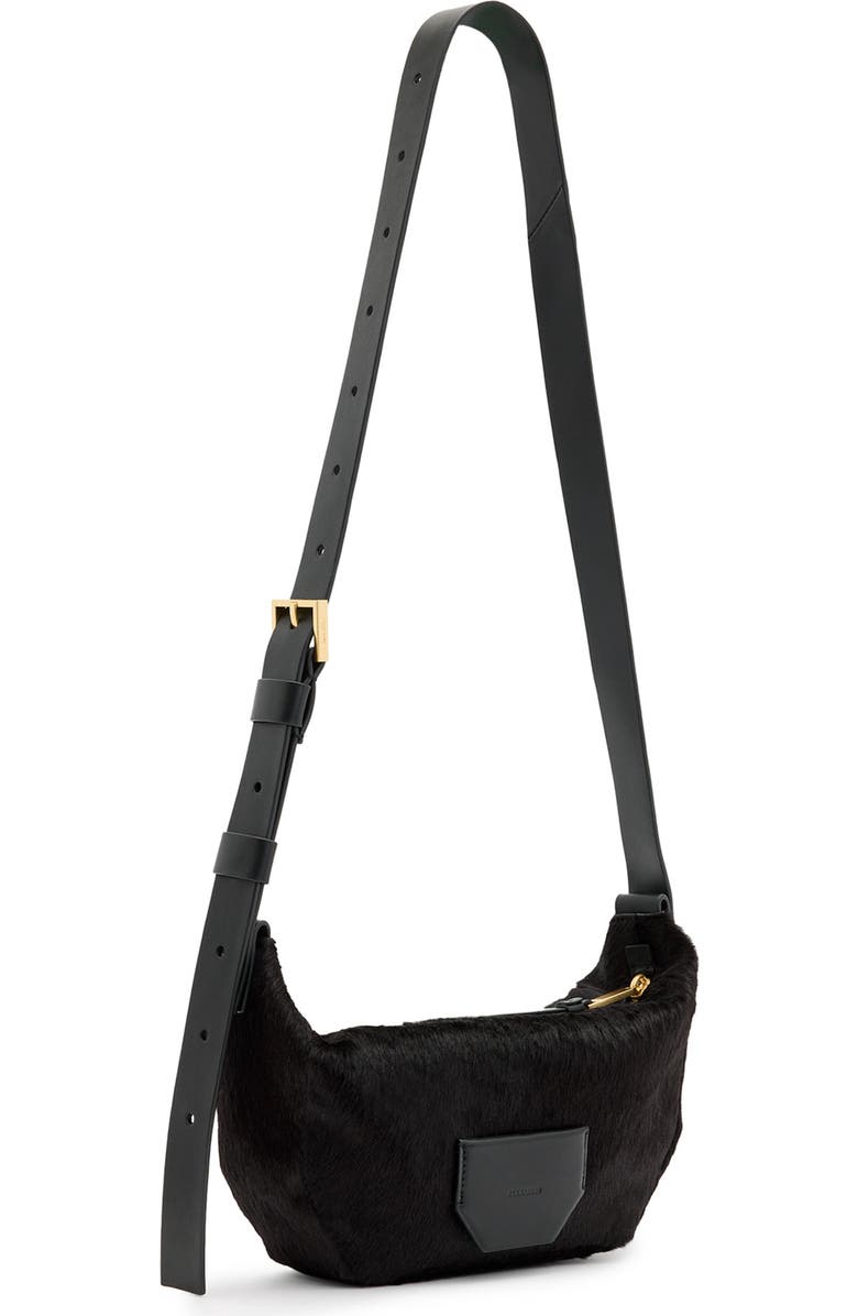 AllSaints Madea Luxury Genuine Calf Hair Crossbody Bag, Alternate, color,