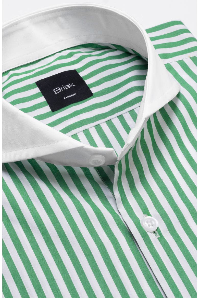 Bengal Striped Pima Cotton Wrinkle Resistant Shirt, Alternate, color, Green Bengal Stripe