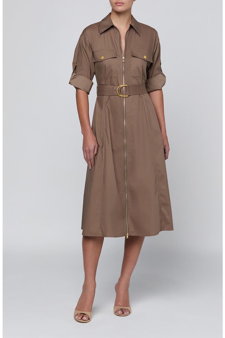 Callen Midi Shirt Dress, Alternate, color, CARDAMOM