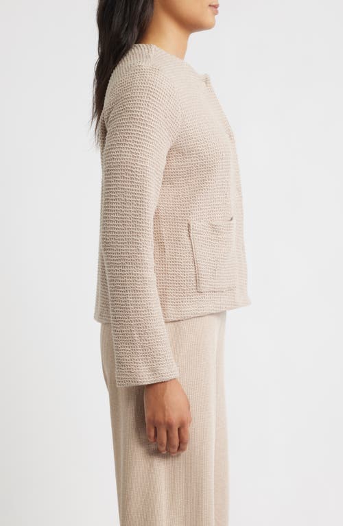 Eileen Fisher Textured Organic Cotton Jacket In Neutral