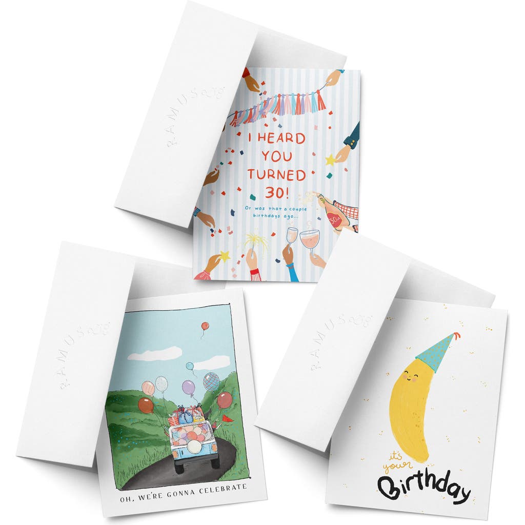 Birthday Greeting Card Pack Sets (3 ct, Assorted) I Heard You Turned 30!, Oh We're Gonna Celebrate, Banana by Ramus & Co in Multi-Pack  product