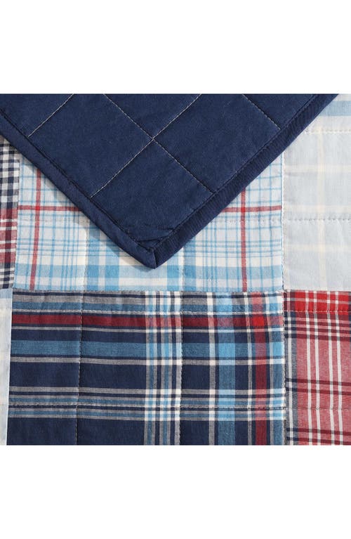 Nautica Bridgeport Waffle Grid Quilt In Blue