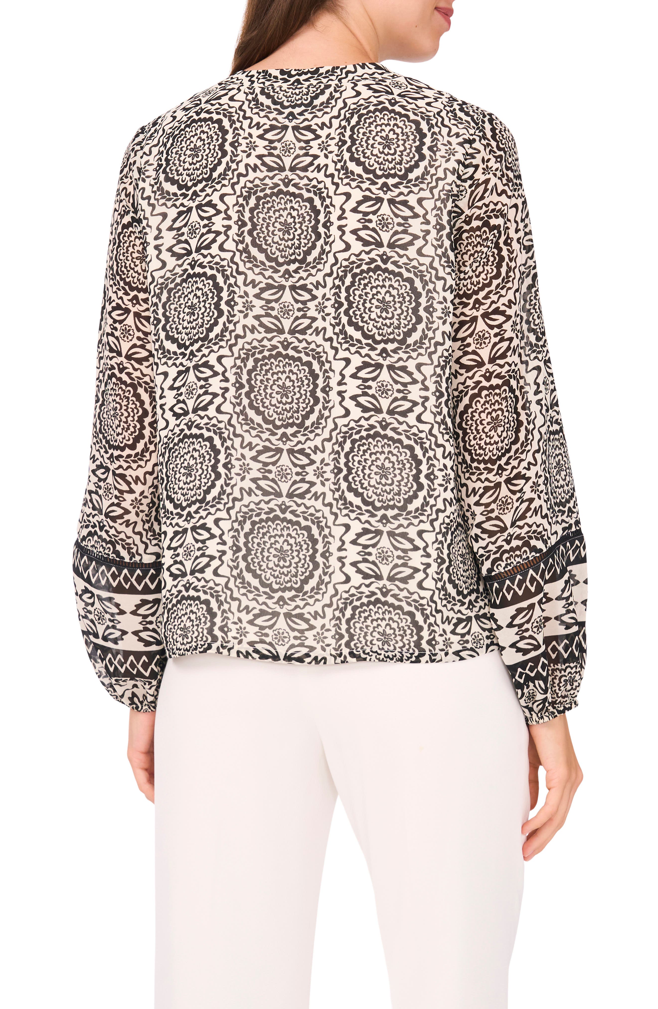 Print Peasant Top - image 2