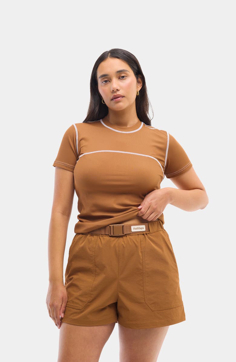 Halfdays Rosalie Trail Shorts, Alternate, color, Nuthatch