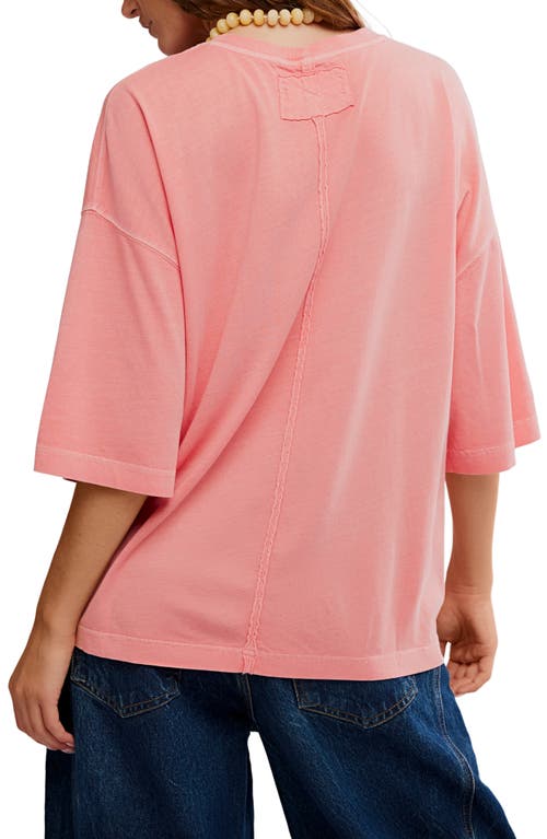 Free People Wtf Perfect Oversize Cotton T-shirt In Orange