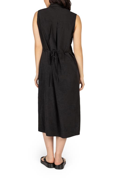 Kyodan Sleeveless Four-way Stretch Midi Dress In Black