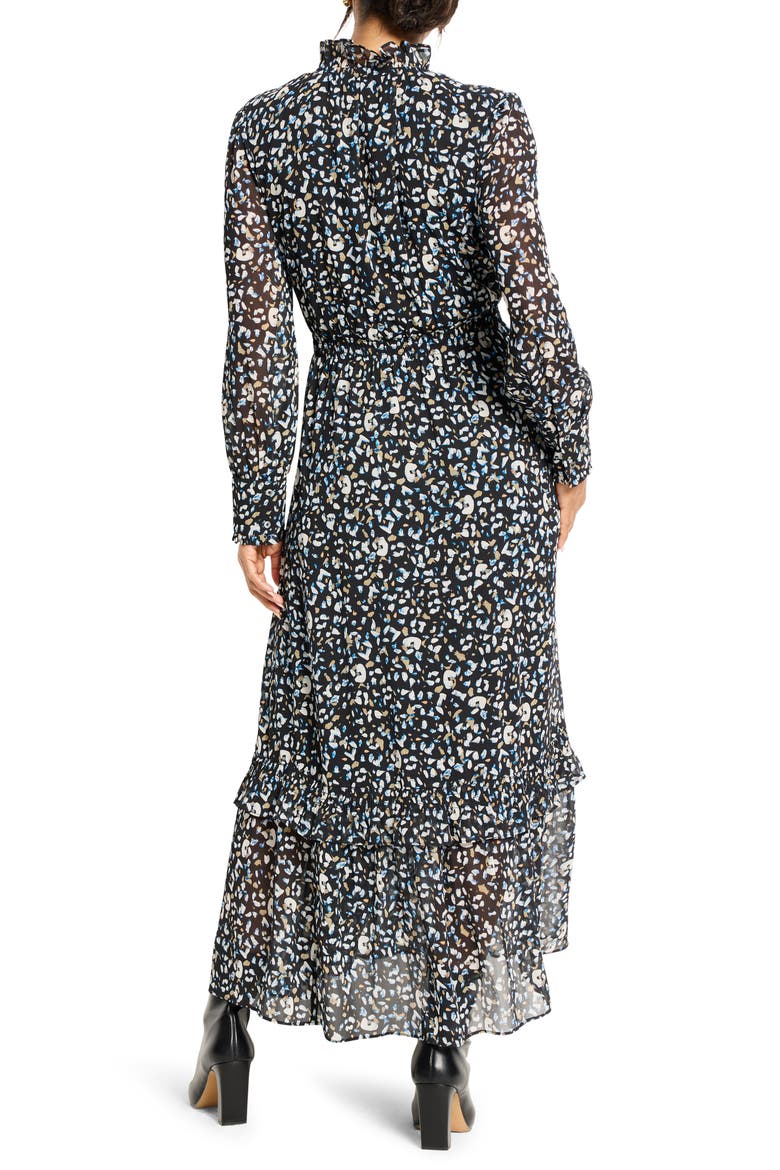 Anabelle Cheetah Print Long Sleeve Dress, Alternate, color, BLACK MULTI