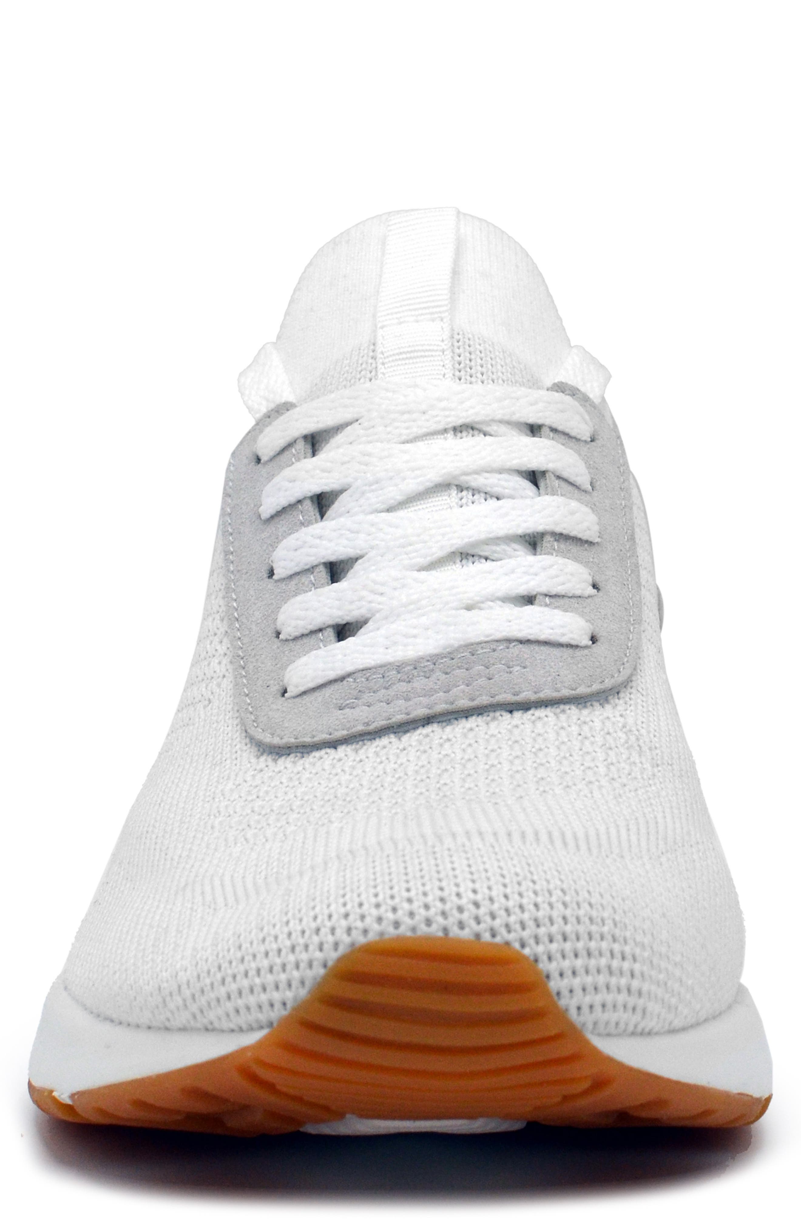 Knit Running Shoe, Alternate, color, WHITE