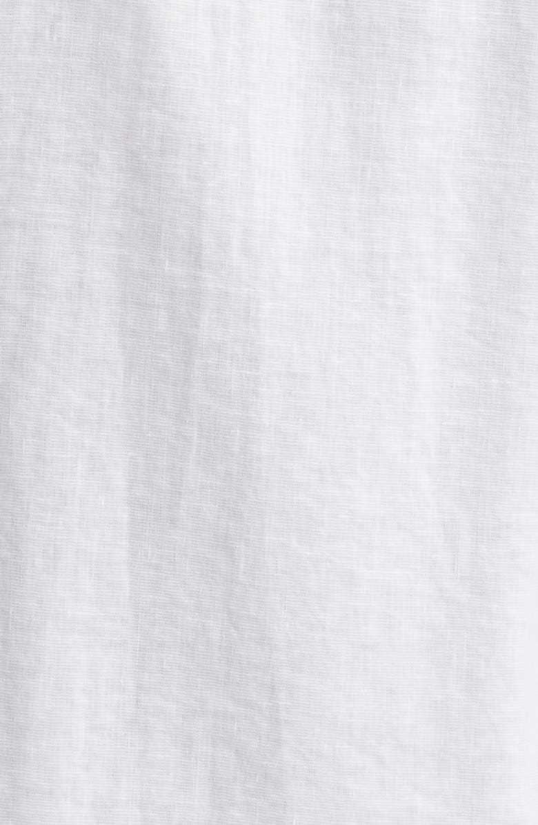 BOSS Ross Slim Fit Short Sleeve Linen Blend Button-Up Shirt, Alternate, color,