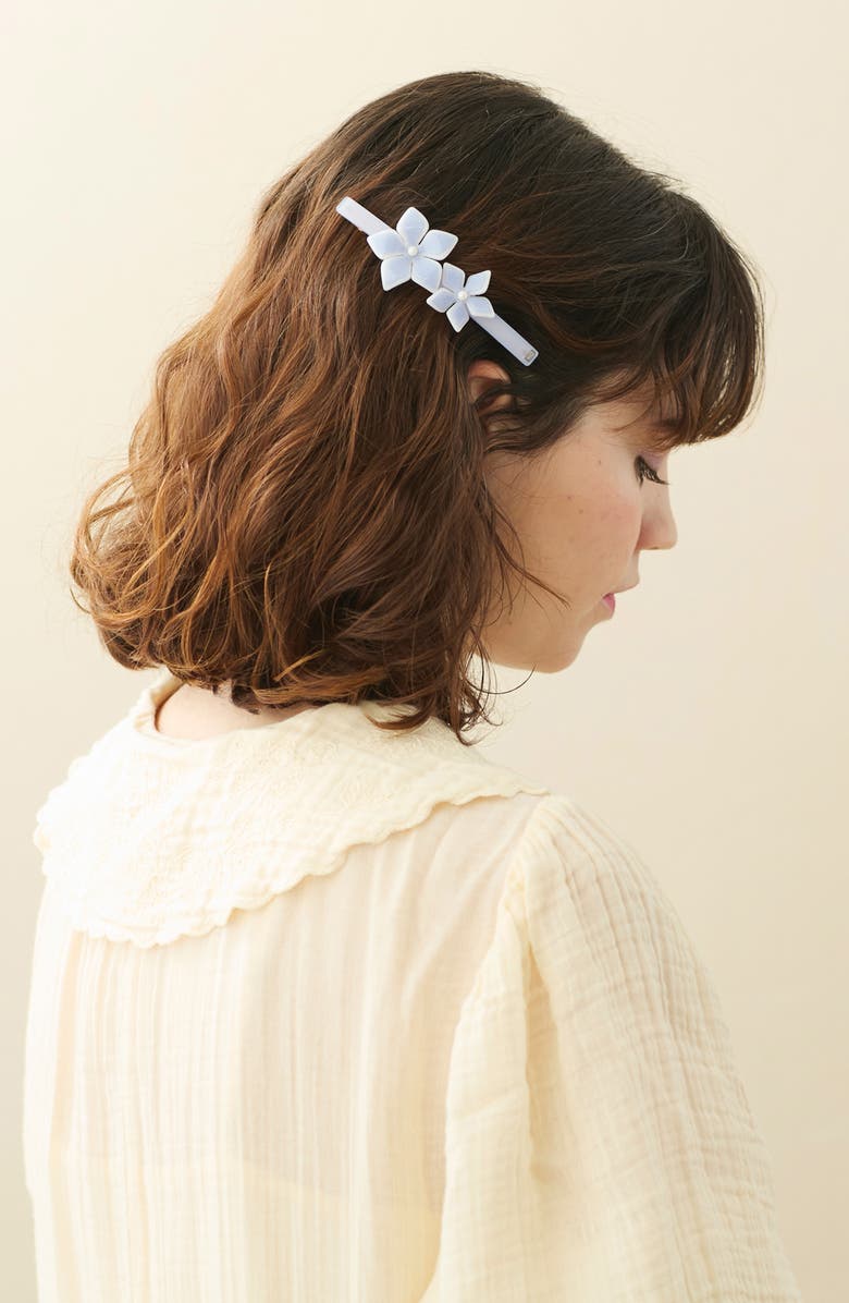 Alexandre de Paris Imitation Pearl Flower Barrette, Alternate, color, 