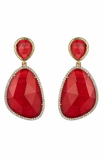 Double Drop Stone Earrings